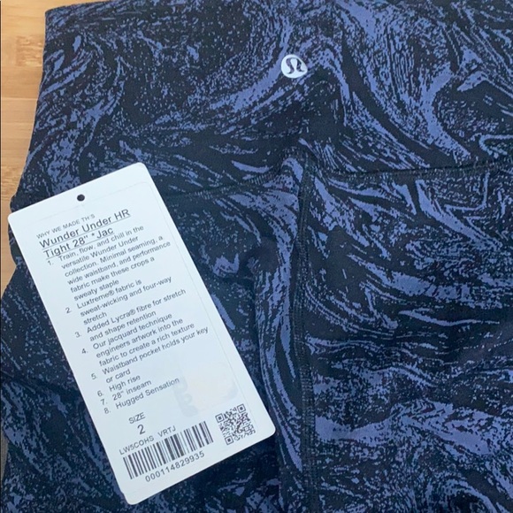Lululemon Wunder Under HR - size 2 - black/blue - Picture 5 of 6